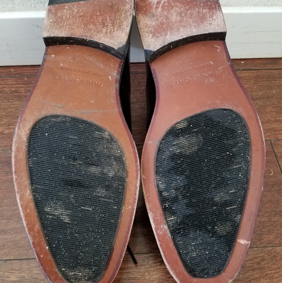 Rockport Men's Black Leather Cap Toe Oxfords - Picture 5 of 6